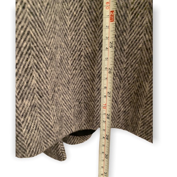 Vintage Herman Kay Black & White Houndstooth Wool Pea Coat Sz S-M - Picture 9 of 10